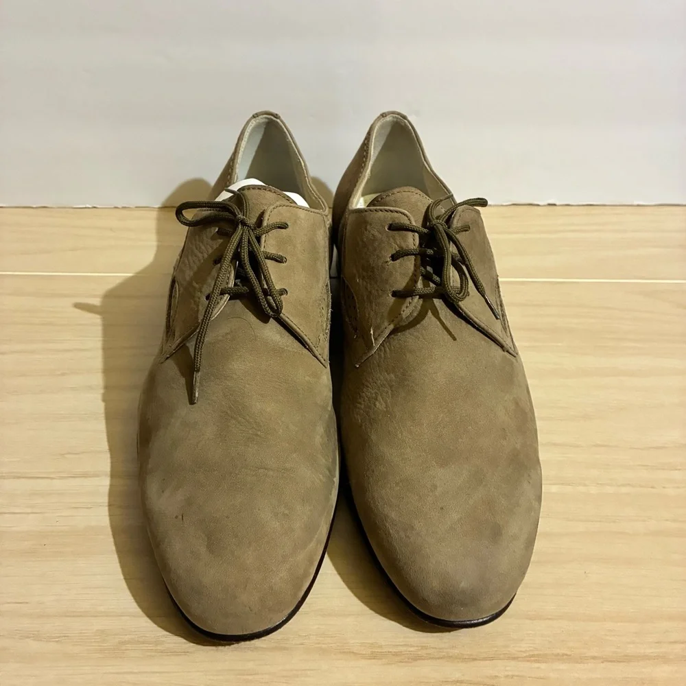 Booker’s Leather Suede Derby Oxford Shoes Sz 42 US8.5 Tan Classic Made in Italy